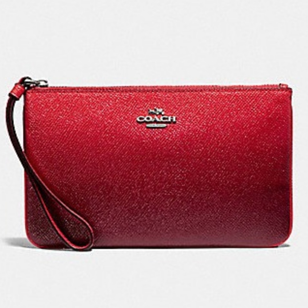 New Auth Coach Red OmbreLarge Wristlet F21328